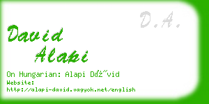 david alapi business card